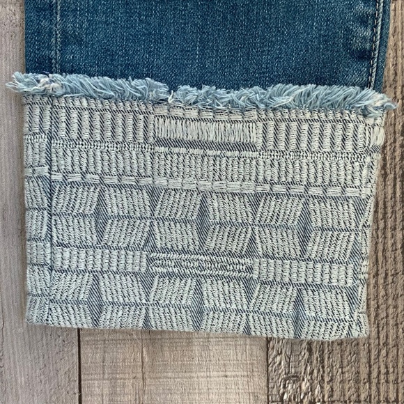 AG Stevie Embroidered Cuff Mid Rise Slim Fit Straight Jeans SZ 27 - Picture 11 of 14